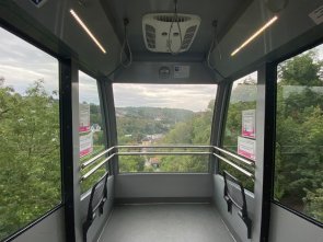Blick aus dem Festungsaufzug nach unten