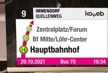 Fahrgastinformation im Bus Fahrgastinformation im Bus