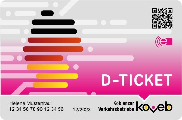 Das Deutschlandticket in Chipkartenform koveb
